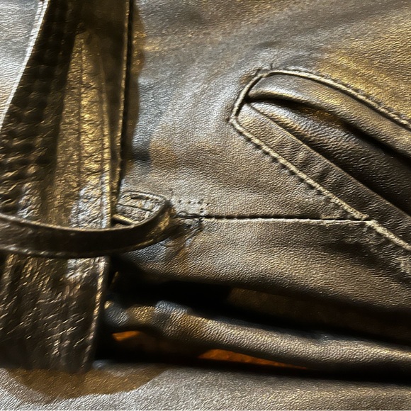 London Fog women’s leather jacket with belt XL - Picture 6 of 6